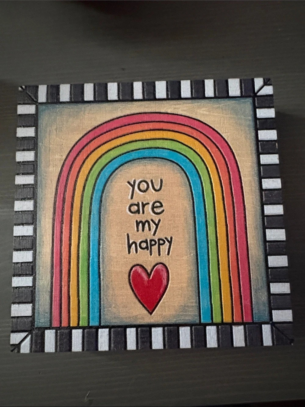 Primitives by Kathy You Are My Happy wall decor Rainbow